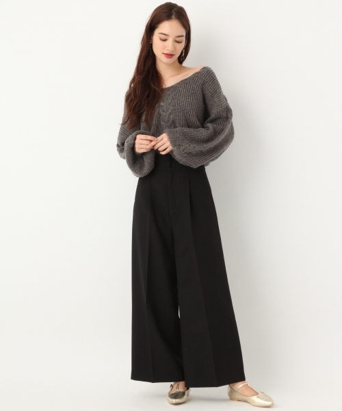 A part by（アパートバイ）の「【おウチで洗える】Wコンタックワイドパンツ　772890 　（その他パンツ・レディース・ホワイト/ブラック/グレー/グリーン・MEDIUM/LARGE）」の5枚目の写真