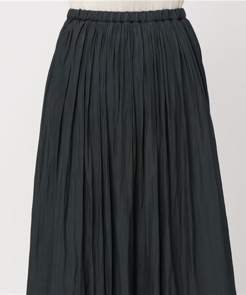 un dix cors（アンディコール）の「割繊ミディスカート（スカート・レディース・チャコールグレー/パープル/グリーン/キャメル/ライトグレー/ラベンダー・ﾌﾘ-）」の9枚目の写真