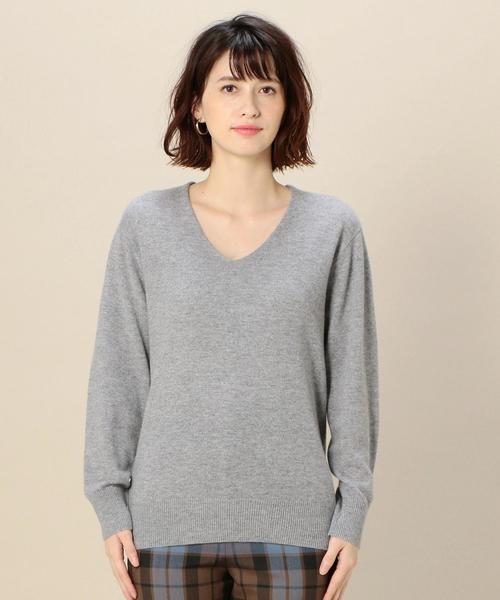 BEAUTY&YOUTH UNITED ARROWS（ビューティーアンドユースユナイテッドアローズ）の「BY カシミヤVネックニット ◆（ニット/セーター・レディース・ライトグレー/レッド/ライラック・FREE）」の8枚目の写真