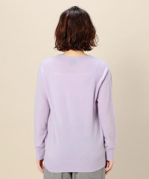 BEAUTY&YOUTH UNITED ARROWS（ビューティーアンドユースユナイテッドアローズ）の「BY カシミヤVネックニット ◆（ニット/セーター・レディース・ライトグレー/レッド/ライラック・FREE）」の4枚目の写真