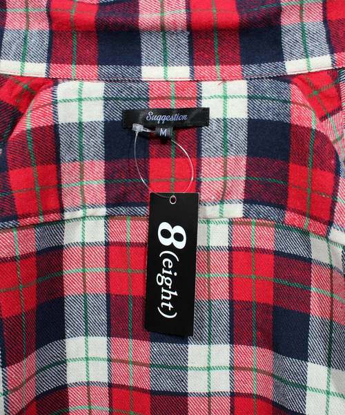 ８(eight)（エイト）の「チェック ネルシャツ フランネル オープンシャツ（シャツ/ブラウス・メンズ・ブラック/レッド/イエロー・MEDIUM/LARGE）」の9枚目の写真