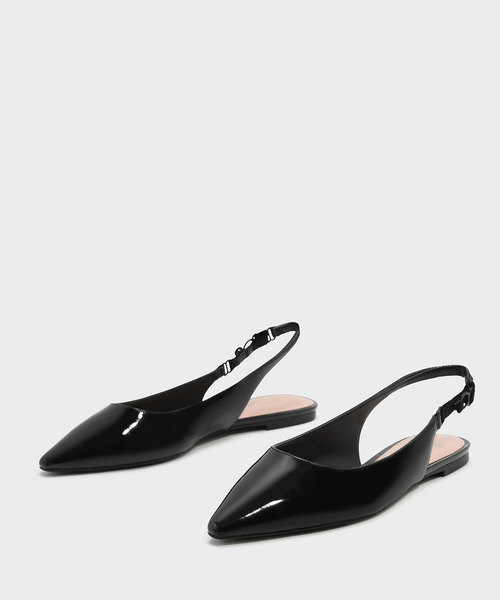 CHARLES & KEITH(チャールズ & キース)の「ポインテッドスリングバックフラット / POINTED SLINGBACK FLATS(パンプス・レディース・ブラック/ピンク・23cm/24.5cm/23.5cm/25cm)」の4枚目の写真