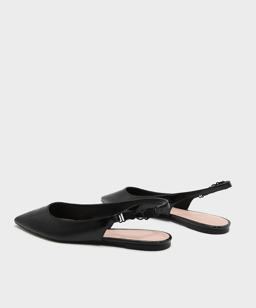 CHARLES & KEITH(チャールズ & キース)の「ポインテッドスリングバックフラット / POINTED SLINGBACK FLATS(パンプス・レディース・ブラック/ピンク・23cm/24.5cm/23.5cm/25cm)」の5枚目の写真
