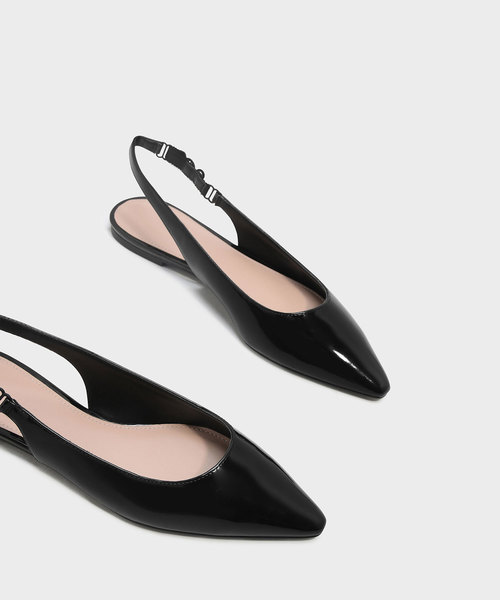 CHARLES & KEITH(チャールズ & キース)の「ポインテッドスリングバックフラット / POINTED SLINGBACK FLATS(パンプス・レディース・ブラック/ピンク・23cm/24.5cm/23.5cm/25cm)」の6枚目の写真