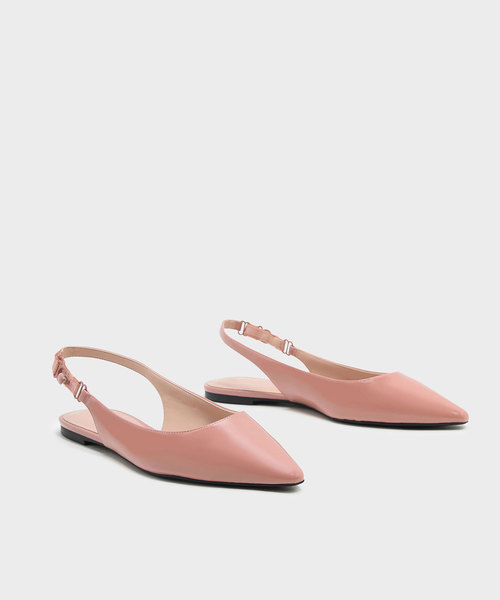 CHARLES & KEITH(チャールズ & キース)の「ポインテッドスリングバックフラット / POINTED SLINGBACK FLATS(パンプス・レディース・ブラック/ピンク・23cm/24.5cm/23.5cm/25cm)」の9枚目の写真