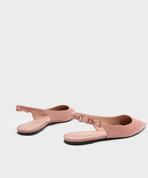 CHARLES & KEITH(チャールズ & キース)の「ポインテッドスリングバックフラット / POINTED SLINGBACK FLATS(パンプス・レディース・ブラック/ピンク・23cm/24.5cm/23.5cm/25cm)」の10枚目の写真