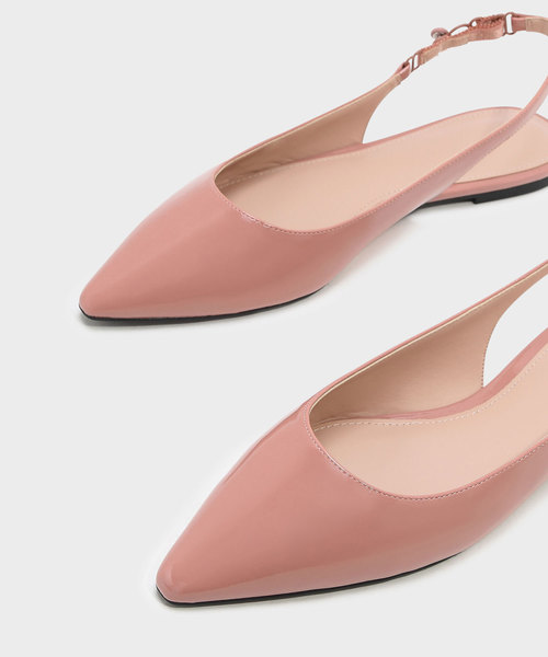 CHARLES & KEITH(チャールズ & キース)の「ポインテッドスリングバックフラット / POINTED SLINGBACK FLATS(パンプス・レディース・ブラック/ピンク・23cm/24.5cm/23.5cm/25cm)」の11枚目の写真