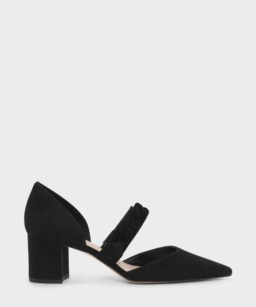 CHARLES & KEITH(チャールズ & キース)の「チェーンディテールポインテッドヒール / CHAIN DETAIL POINTED HEELS(パンプス・レディース・ブラック/ダークグリーン/グレー・22.5cm/23cm/23.5cm/24.5cm/25cm/25.5cm)」の1枚目の写真