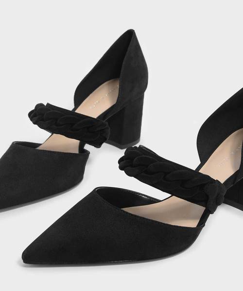 CHARLES & KEITH(チャールズ & キース)の「チェーンディテールポインテッドヒール / CHAIN DETAIL POINTED HEELS(パンプス・レディース・ブラック/ダークグリーン/グレー・22.5cm/23cm/23.5cm/24.5cm/25cm/25.5cm)」の7枚目の写真