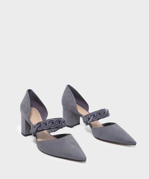 CHARLES & KEITH(チャールズ & キース)の「チェーンディテールポインテッドヒール / CHAIN DETAIL POINTED HEELS(パンプス・レディース・ブラック/ダークグリーン/グレー・22.5cm/23cm/23.5cm/24.5cm/25cm/25.5cm)」の9枚目の写真