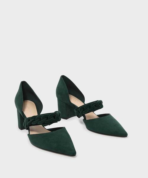 CHARLES & KEITH(チャールズ & キース)の「チェーンディテールポインテッドヒール / CHAIN DETAIL POINTED HEELS(パンプス・レディース・ブラック/ダークグリーン/グレー・22.5cm/23cm/23.5cm/24.5cm/25cm/25.5cm)」の15枚目の写真