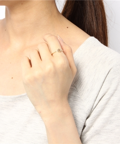 ツモリチサト　ゴールドリング ピンクストーン付き ツモリチサト ゴールドリング ピンクストーン付き