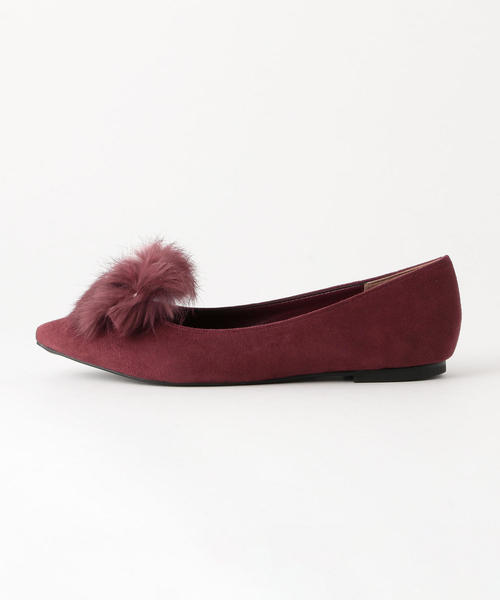 BEAUTY&YOUTH UNITED ARROWS（ビューティーアンドユースユナイテッドアローズ）の「BY ファーポインテッドフラットパンプス -2WAY- ◆（パンプス・レディース・ブラック/ワインレッド/モカ・38/36/37/35h/36h/37h）」の10枚目の写真