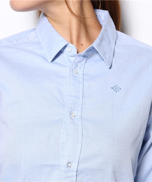 coen(コーエン)の「ライトオックスレギュラーシャツ(シャツ/ブラウス・レディース・ホワイト/ライトブルー・SMALL/MEDIUM/LARGE)」の6枚目の写真