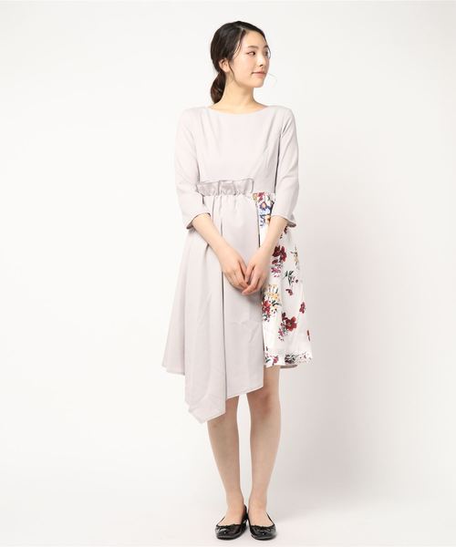 GeeRA(ジーラ)の「花柄使いイレヘムワンピース(ワンピース・レディース・ベビーピンク・MEDIUM/LARGE/X-LARGE)」の6枚目の写真