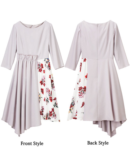 GeeRA(ジーラ)の「花柄使いイレヘムワンピース(ワンピース・レディース・ベビーピンク・MEDIUM/LARGE/X-LARGE)」の4枚目の写真