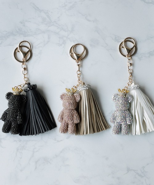 VitaFelice（ヴィータフェリーチェ）の「キラキラビジューのベアチャーム（チャーム・レディース・クリア/ゴールド/ブラック・FREE）」の8枚目の写真