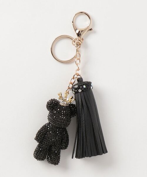 VitaFelice（ヴィータフェリーチェ）の「キラキラビジューのベアチャーム（チャーム・レディース・クリア/ゴールド/ブラック・FREE）」の5枚目の写真