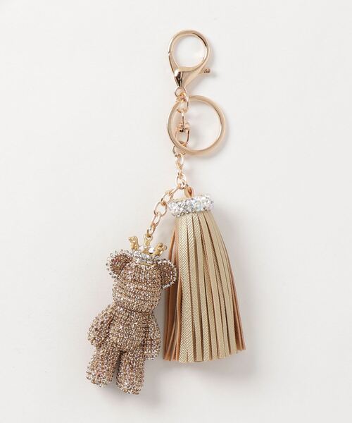 VitaFelice（ヴィータフェリーチェ）の「キラキラビジューのベアチャーム（チャーム・レディース・クリア/ゴールド/ブラック・FREE）」の4枚目の写真