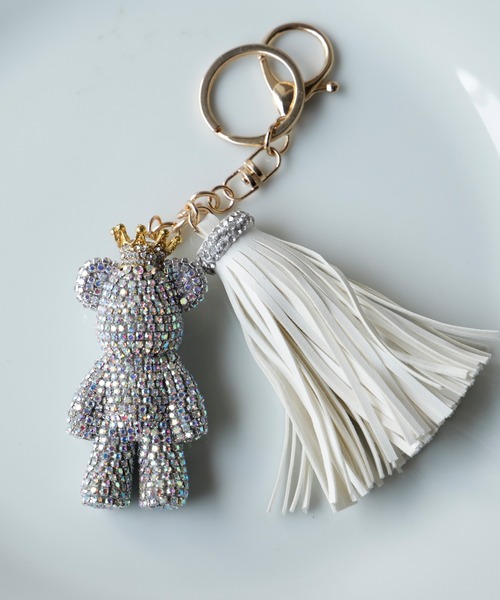 VitaFelice（ヴィータフェリーチェ）の「キラキラビジューのベアチャーム（チャーム・レディース・クリア/ゴールド/ブラック・FREE）」の7枚目の写真