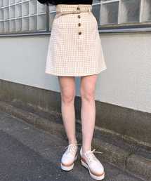 one after another NICE CLAUP | ベルト付き 台形ミニスカート(スカート)