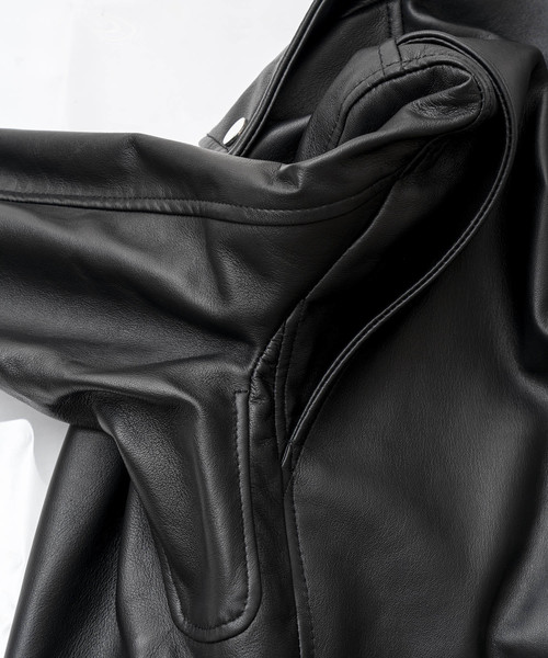 MAISON SPECIAL（メゾンスペシャル）の「イタリアンレザーアクティブダブルライダース 【MAISON SPECIAL/メゾンスペシャル】（ライダースジャケット・メンズ・ブラック・44/46/48）」の12枚目の写真