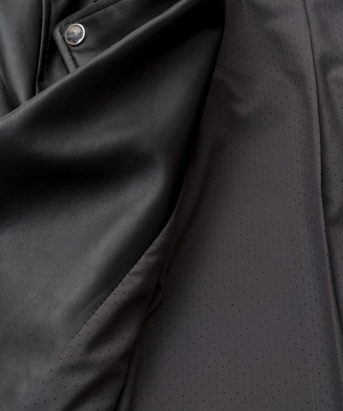 MAISON SPECIAL（メゾンスペシャル）の「イタリアンレザーアクティブダブルライダース 【MAISON SPECIAL/メゾンスペシャル】（ライダースジャケット・メンズ・ブラック・44/46/48）」の11枚目の写真