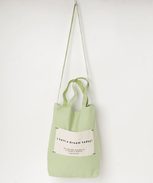 SPRUCE(スプルース)の「<SPRUCE/スプルス>ポイントポケット 2WAYトートバッグ(トートバッグ)」|ライトグリーン