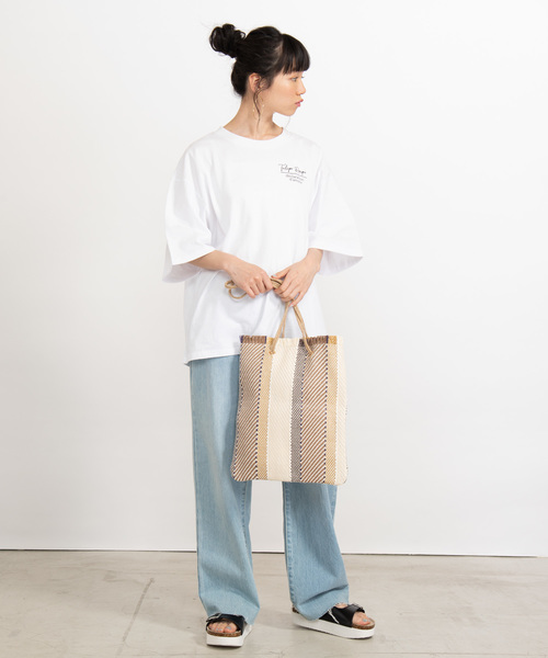 WEGO（ウィゴー）の「WEGO/雑材フリンジトートバッグ（トートバッグ・レディース・その他1・FREE）」の4枚目の写真