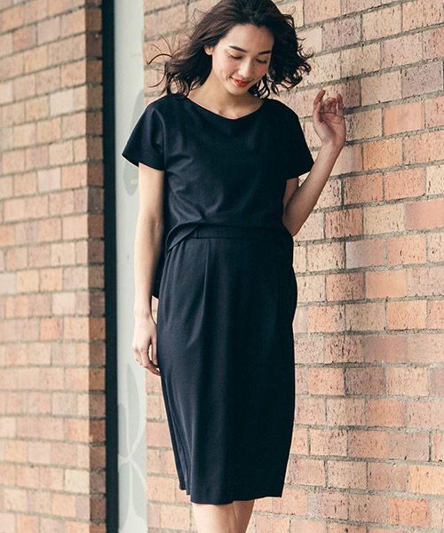 コンパクトツイルワンピース ワンピース Lautreamont ロートレアモン のファッション ワンピース セール