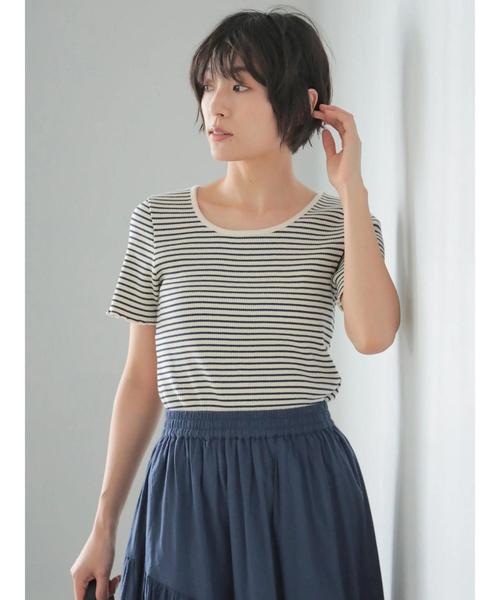 AMERICAN HOLIC（アメリカンホリック）の「ヘビーテレコクルーネックカットプルオーバー　＊（Tシャツ/カットソー・レディース・ブラック/アイボリー/その他7/ホワイト系その他4/ブラック系その他4/ブルー系その他2・M/L）」の19枚目の写真