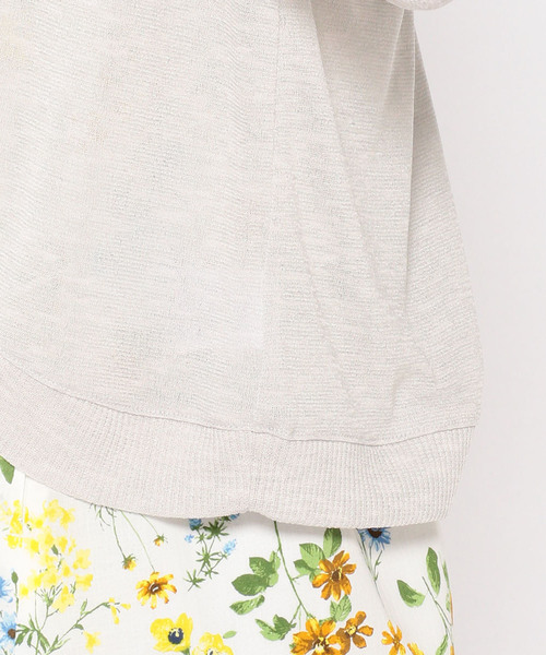 Petit Honfleur（プチオンフルール）の「ラウンドボレロカーディガン（カーディガン/ボレロ・レディース・ホワイト/ネイビー/グレー・M size/L size）」の9枚目の写真