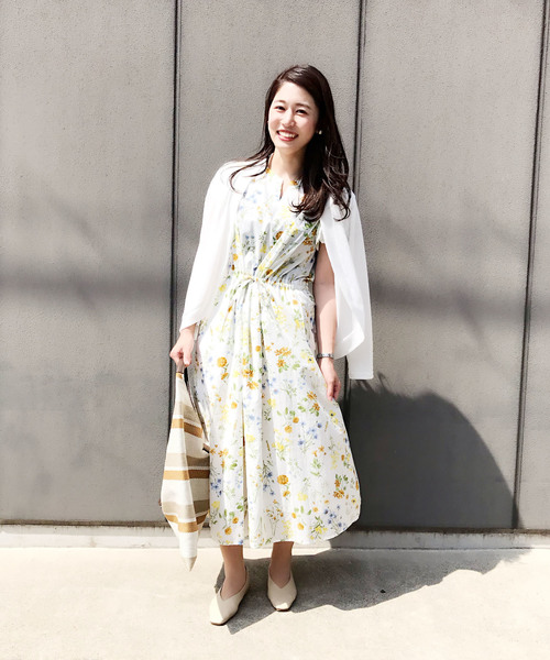 Petit Honfleur（プチオンフルール）の「ラウンドボレロカーディガン（カーディガン/ボレロ・レディース・ホワイト/ネイビー/グレー・M size/L size）」の16枚目の写真