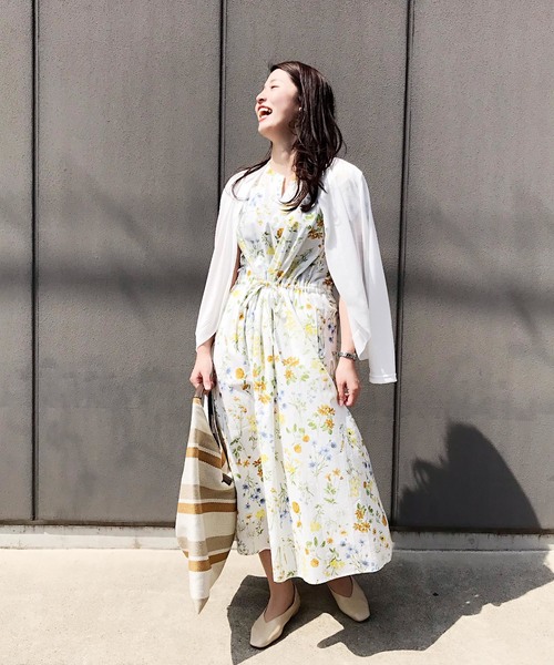 Petit Honfleur（プチオンフルール）の「ラウンドボレロカーディガン（カーディガン/ボレロ・レディース・ホワイト/ネイビー/グレー・M size/L size）」の17枚目の写真