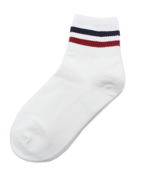 mystic（ミスティック）の「ラインソックス（ソックス/靴下・レディース・グレー/オフホワイト/ネイビー・ﾌﾘ-）」の2枚目の写真