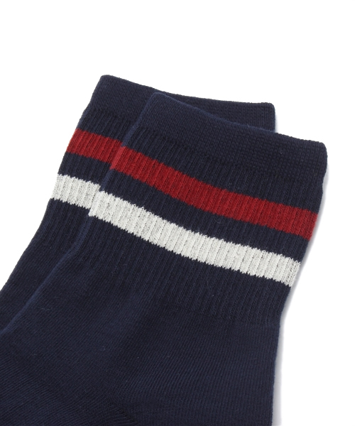 mystic（ミスティック）の「ラインソックス（ソックス/靴下・レディース・グレー/オフホワイト/ネイビー・ﾌﾘ-）」の5枚目の写真