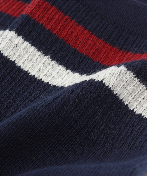 mystic（ミスティック）の「ラインソックス（ソックス/靴下・レディース・グレー/オフホワイト/ネイビー・ﾌﾘ-）」の6枚目の写真