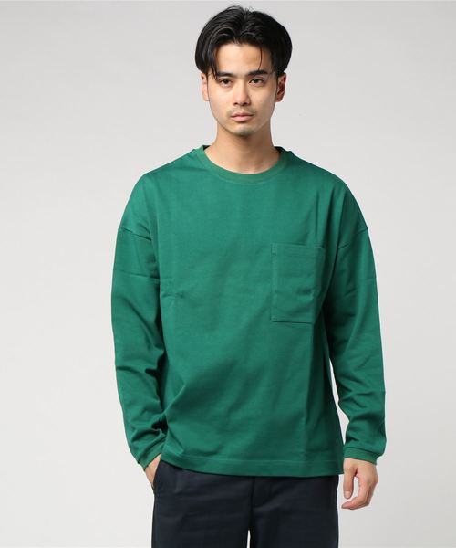 Traditional Weatherwear（トラディショナルウェザーウェア）の「【MEN'S】BIG FRONT POCKT LONG SLEEVE（Tシャツ/カットソー・メンズ・ホワイト/グリーン/グレー系その他/ブルー系その他/オレンジ系その他/ブルーグレー・L/M/S）」の4枚目の写真