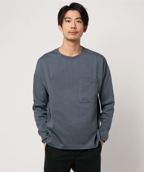 Traditional Weatherwear（トラディショナルウェザーウェア）の「【MEN'S】BIG FRONT POCKT LONG SLEEVE（Tシャツ/カットソー・メンズ・ホワイト/グリーン/グレー系その他/ブルー系その他/オレンジ系その他/ブルーグレー・L/M/S）」の2枚目の写真