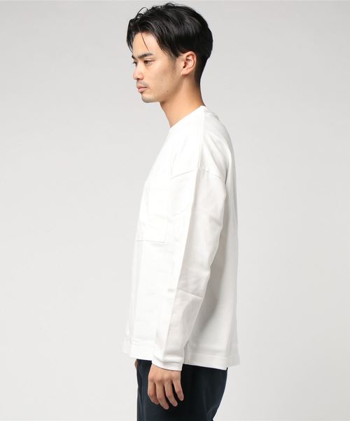 Traditional Weatherwear（トラディショナルウェザーウェア）の「【MEN'S】BIG FRONT POCKT LONG SLEEVE（Tシャツ/カットソー・メンズ・ホワイト/グリーン/グレー系その他/ブルー系その他/オレンジ系その他/ブルーグレー・L/M/S）」の12枚目の写真