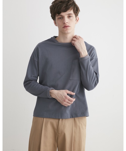 Traditional Weatherwear（トラディショナルウェザーウェア）の「【MEN'S】BIG FRONT POCKT LONG SLEEVE（Tシャツ/カットソー・メンズ・ホワイト/グリーン/グレー系その他/ブルー系その他/オレンジ系その他/ブルーグレー・L/M/S）」の3枚目の写真