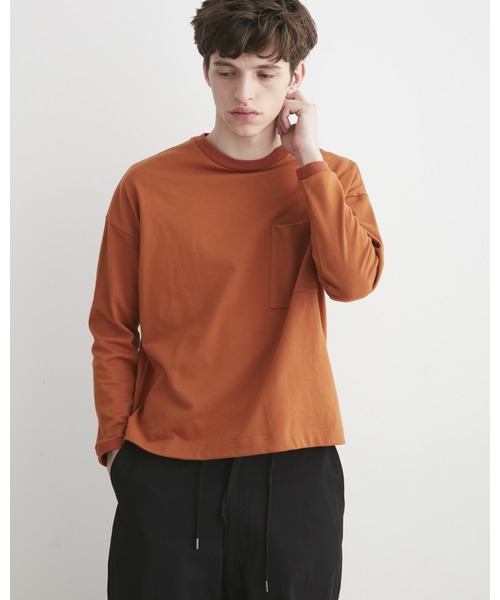 Traditional Weatherwear（トラディショナルウェザーウェア）の「【MEN'S】BIG FRONT POCKT LONG SLEEVE（Tシャツ/カットソー・メンズ・ホワイト/グリーン/グレー系その他/ブルー系その他/オレンジ系その他/ブルーグレー・L/M/S）」の6枚目の写真