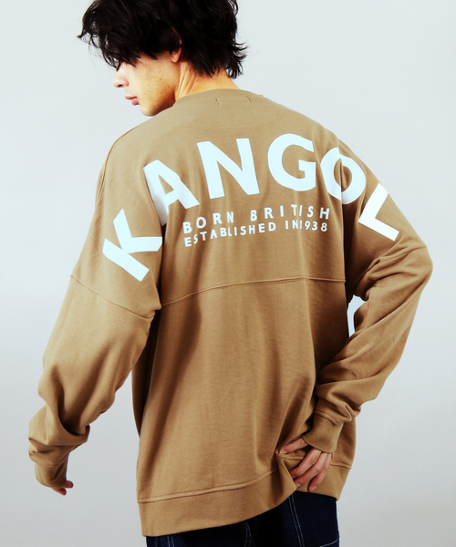 KANGOL(カンゴール)の「【別注】KANGOL×8(eight) コラボロゴビッグトレーナー(スウェット・メンズ・ブラック/ネイビー/グレー/オフホワイト/オリーブ/サンドベージュ/マスタード/スモークピンク/サックスブルー/キャメル・MEDIUM/LARGE)」の9枚目の写真