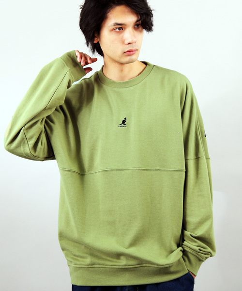 KANGOL(カンゴール)の「【別注】KANGOL×8(eight) コラボロゴビッグトレーナー(スウェット・メンズ・ブラック/ネイビー/グレー/オフホワイト/オリーブ/サンドベージュ/マスタード/スモークピンク/サックスブルー/キャメル・MEDIUM/LARGE)」の6枚目の写真