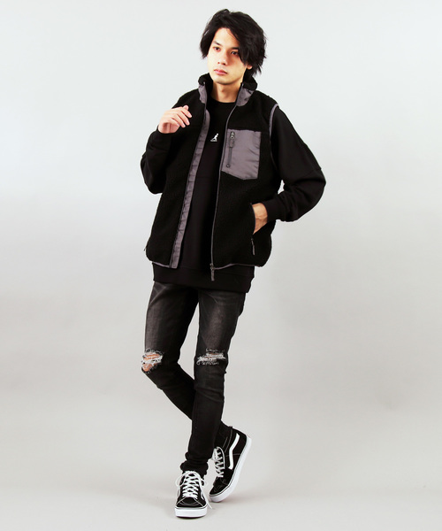 KANGOL(カンゴール)の「【別注】KANGOL×8(eight) コラボロゴビッグトレーナー(スウェット・メンズ・ブラック/ネイビー/グレー/オフホワイト/オリーブ/サンドベージュ/マスタード/スモークピンク/サックスブルー/キャメル・MEDIUM/LARGE)」の14枚目の写真