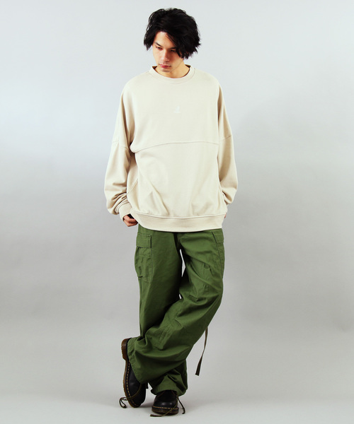 KANGOL(カンゴール)の「【別注】KANGOL×8(eight) コラボロゴビッグトレーナー(スウェット・メンズ・ブラック/ネイビー/グレー/オフホワイト/オリーブ/サンドベージュ/マスタード/スモークピンク/サックスブルー/キャメル・MEDIUM/LARGE)」の17枚目の写真