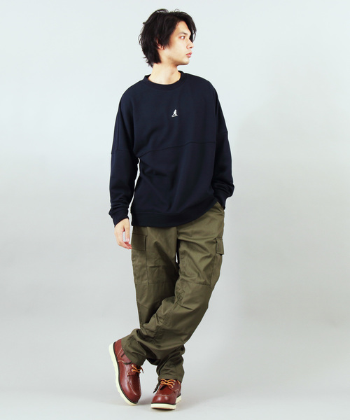 KANGOL(カンゴール)の「【別注】KANGOL×8(eight) コラボロゴビッグトレーナー(スウェット・メンズ・ブラック/ネイビー/グレー/オフホワイト/オリーブ/サンドベージュ/マスタード/スモークピンク/サックスブルー/キャメル・MEDIUM/LARGE)」の21枚目の写真