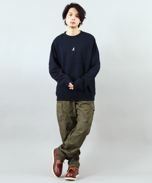 KANGOL(カンゴール)の「【別注】KANGOL×8(eight) コラボロゴビッグトレーナー(スウェット・メンズ・ブラック/ネイビー/グレー/オフホワイト/オリーブ/サンドベージュ/マスタード/スモークピンク/サックスブルー/キャメル・MEDIUM/LARGE)」の22枚目の写真