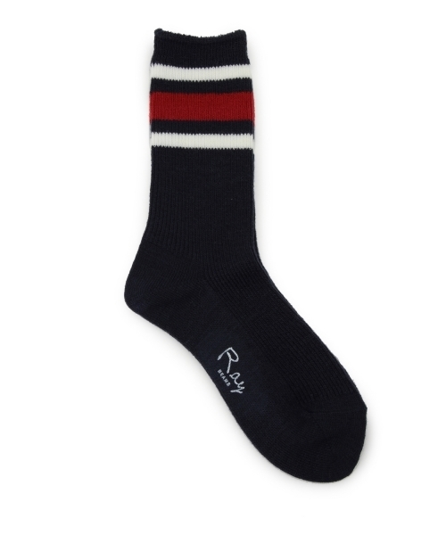 Ray BEAMS（レイビームス）の「Ray BEAMS / 毛混ラインソックス（ソックス/靴下・レディース・オフホワイト/グレー/ネイビー・ONE SIZE）」の16枚目の写真