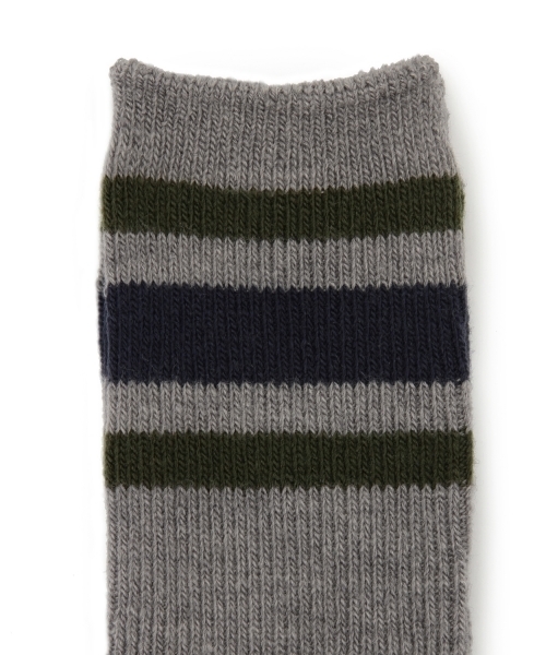 Ray BEAMS（レイビームス）の「Ray BEAMS / 毛混ラインソックス（ソックス/靴下・レディース・オフホワイト/グレー/ネイビー・ONE SIZE）」の8枚目の写真